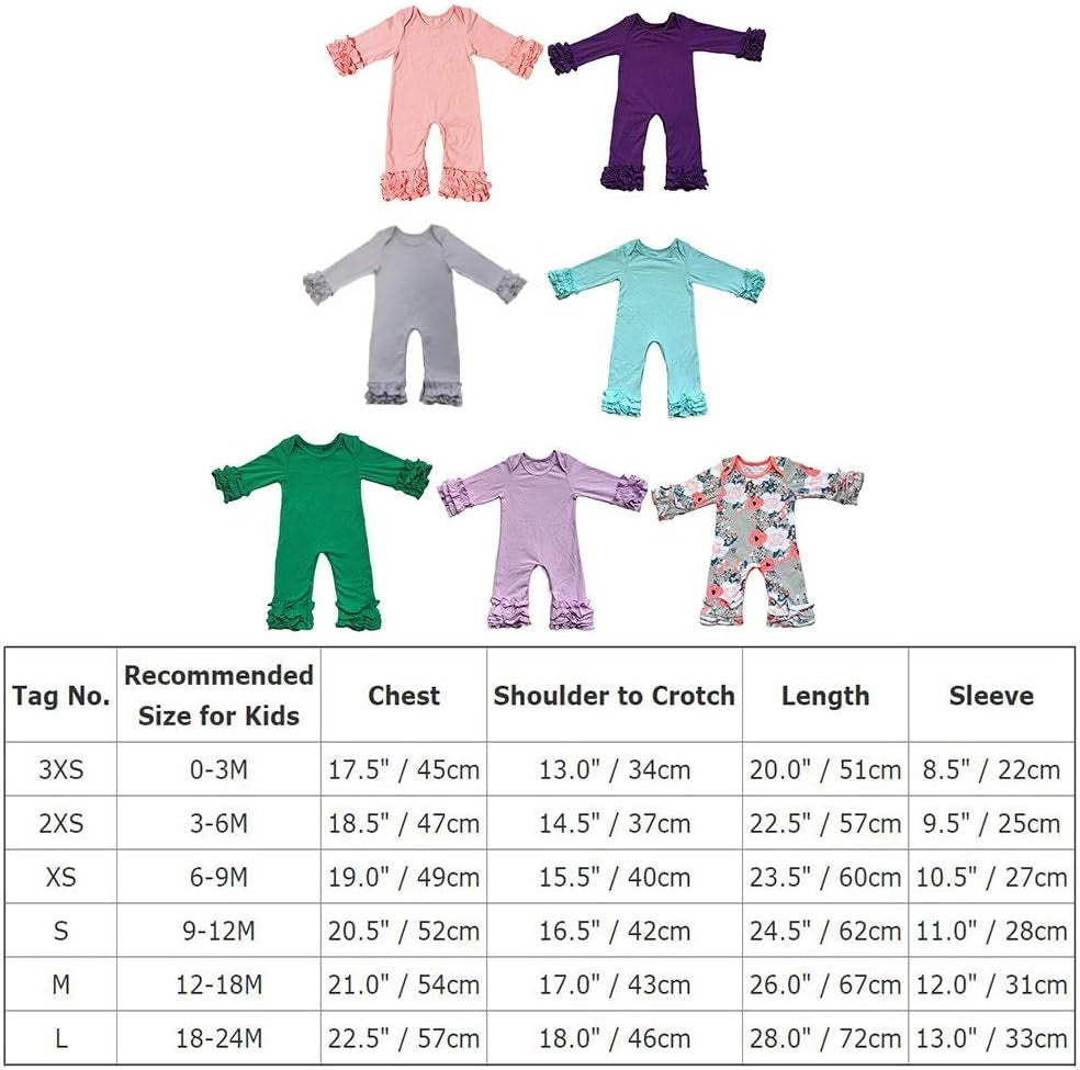 Toddler Little Girls Baby 1St Valentine‘S Day Romper Icing Ruffle Bottoms Long Sleeve Jumpsuit Playwear Pants Floral Printed Romper Summer Fall Birthday Outfits Party Clothes Red 6-9 Months