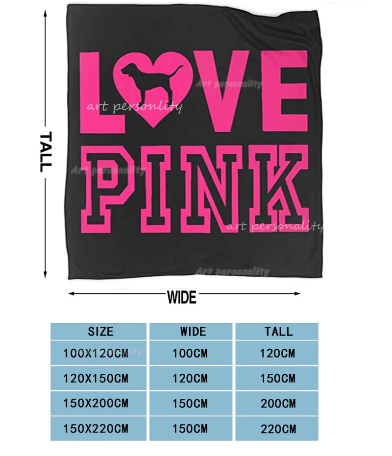 PINK Love Throw Blanket