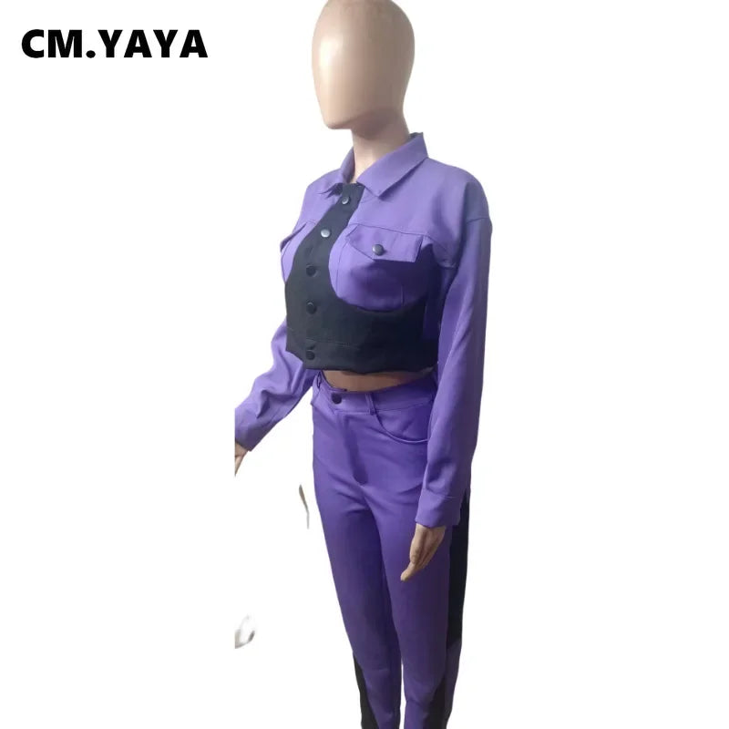 Women's Two Piece Pants and Jacket Set