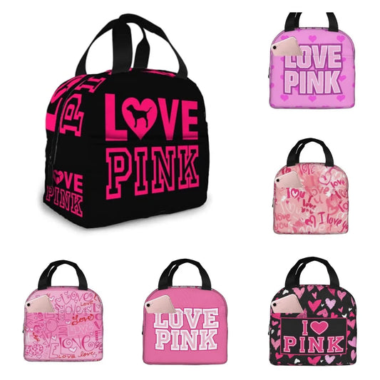 Love PINK Portable Insulated Lunch Bag