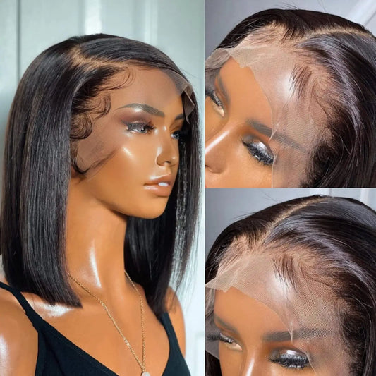 13x4 Pre Plucked Human Hair Bob Wig