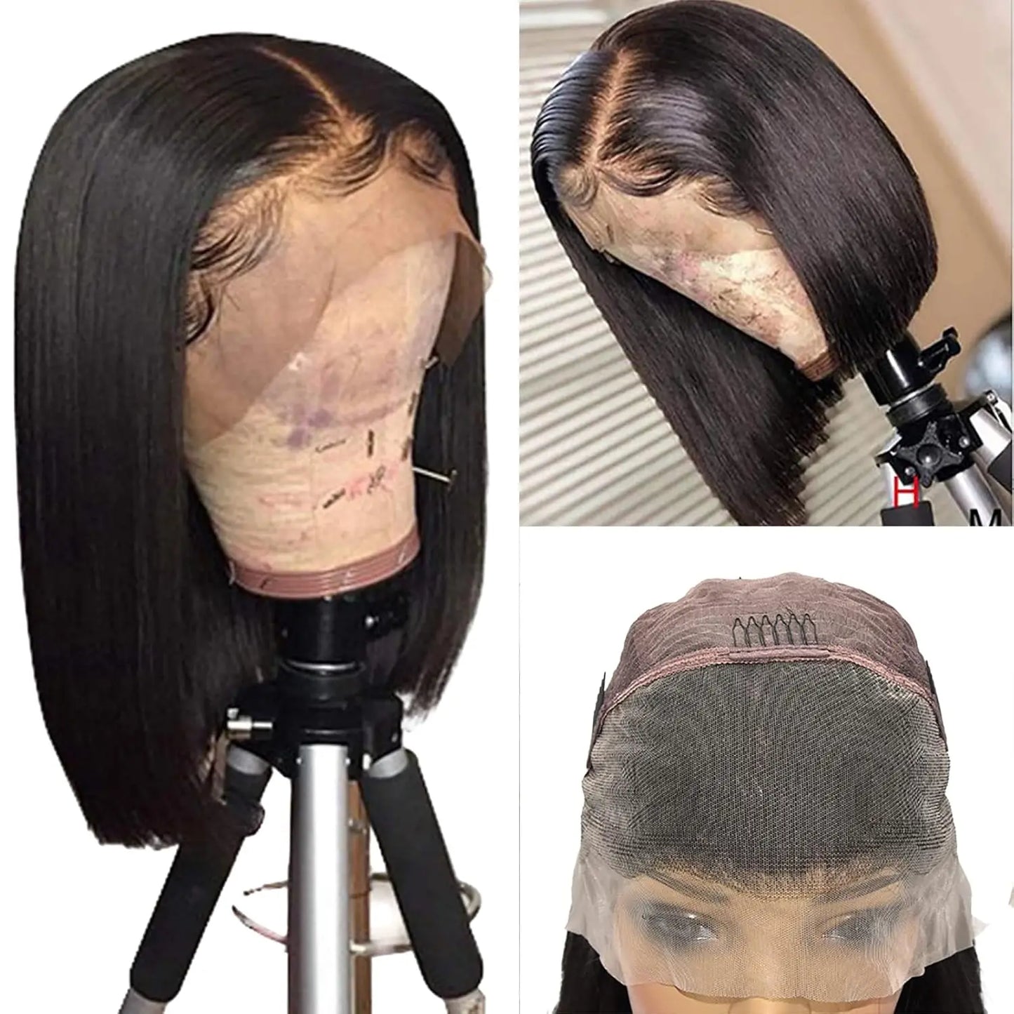 13x4 Pre Plucked Human Hair Bob Wig