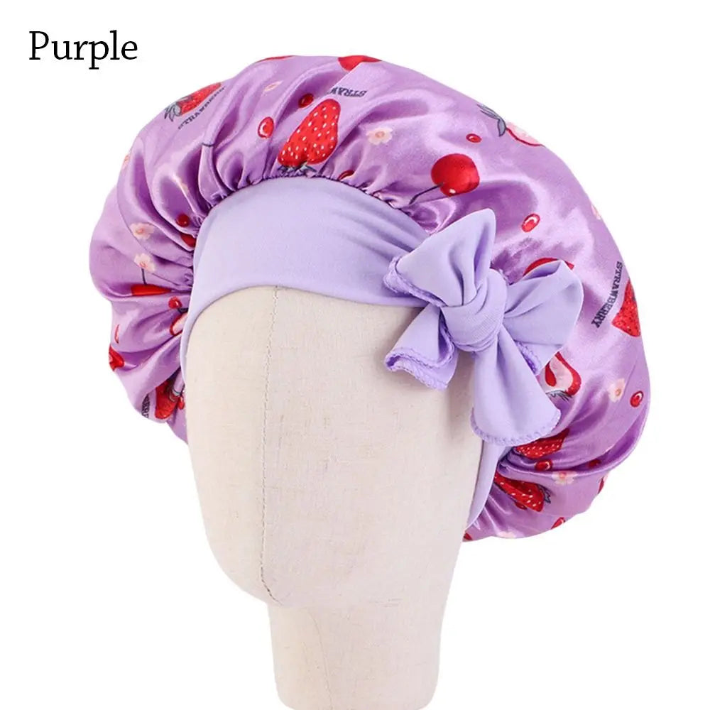 Girls Silk Flower Printed Bonnet