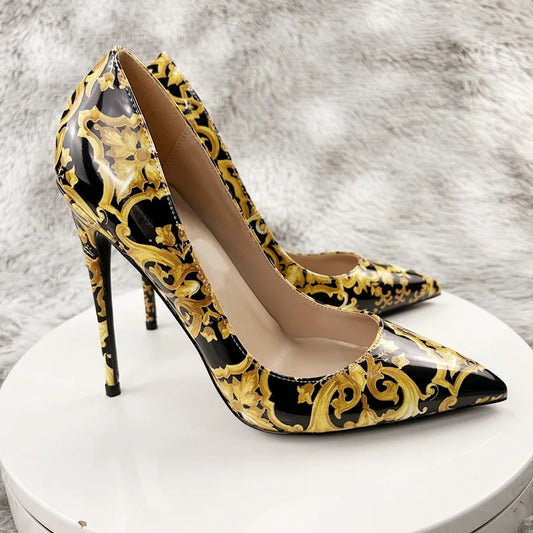 NoEnName_Null Black and Gold Pumps