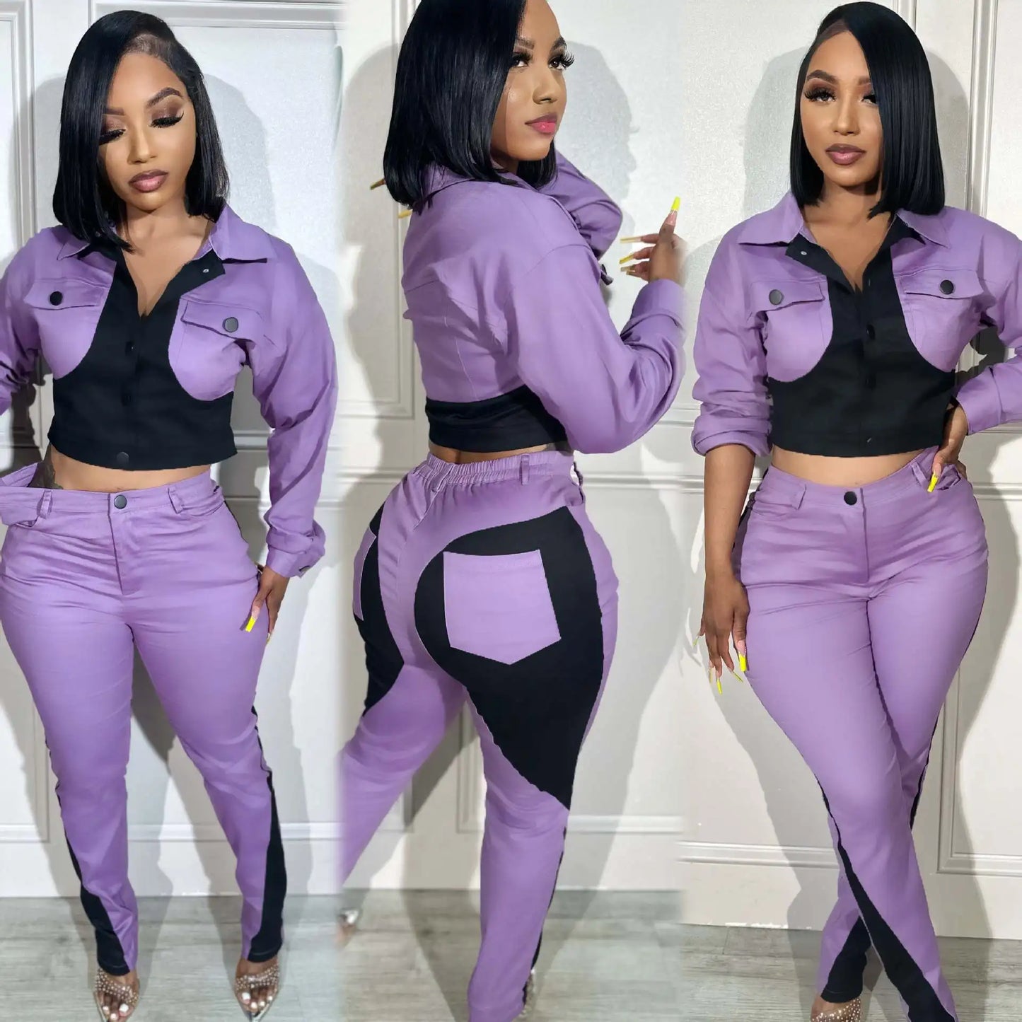 Women's Two Piece Pants and Jacket Set