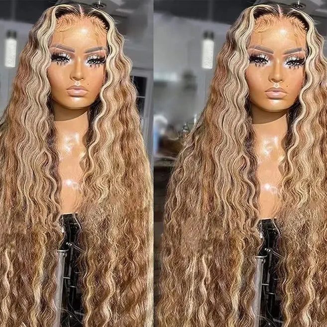 30/34 Inch Highlight Ombre Lace Front 100% human hair