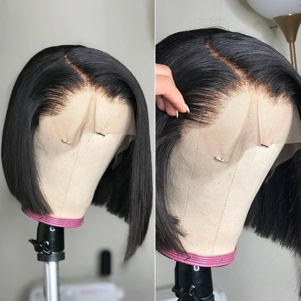 13x4 Pre Plucked Human Hair Bob Wig