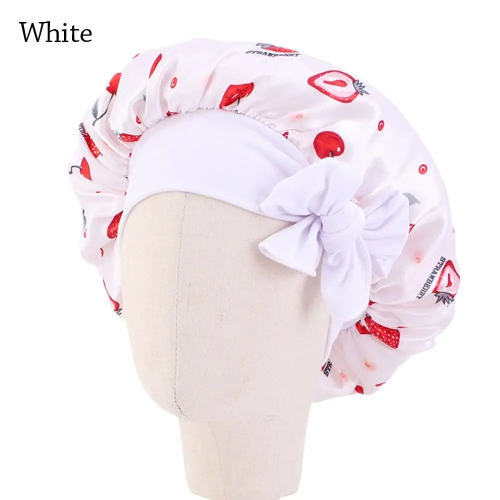 Girls Silk Flower Printed Bonnet