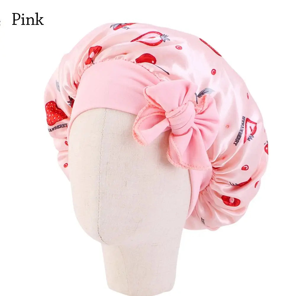 Girls Silk Flower Printed Bonnet