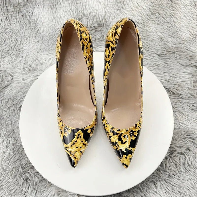 NoEnName_Null Black and Gold Pumps