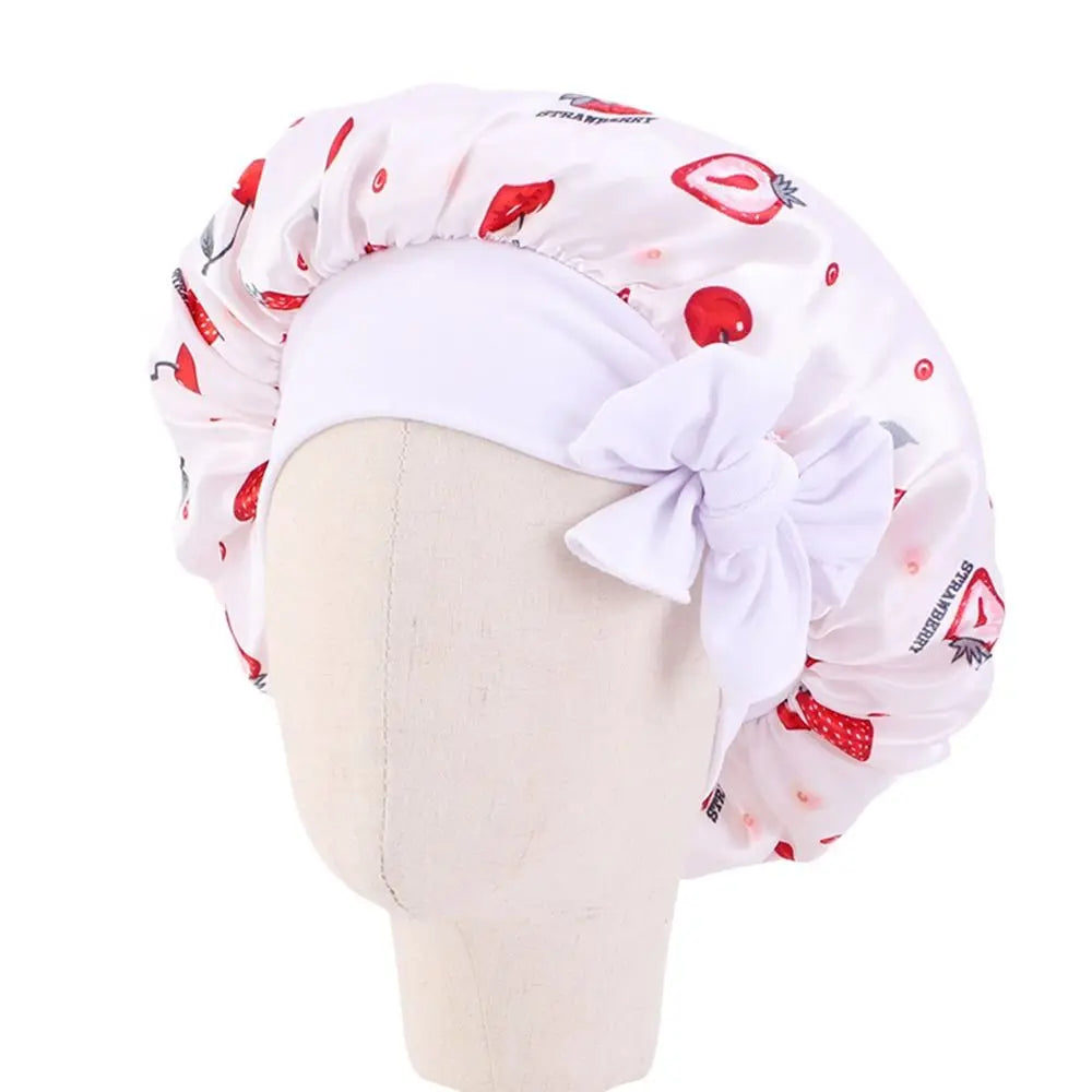 Girls Silk Flower Printed Bonnet