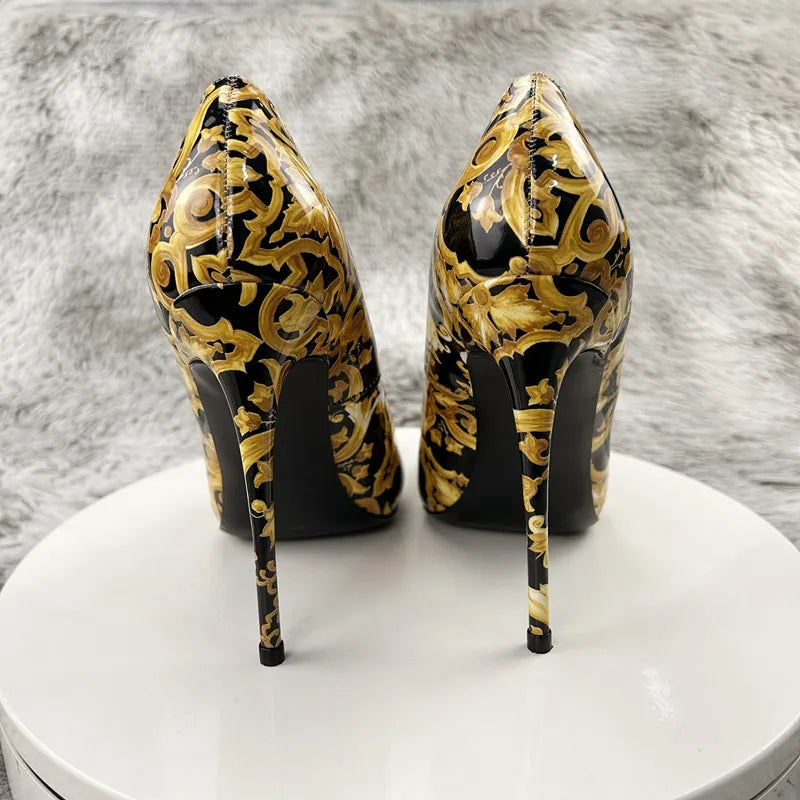 NoEnName_Null Black and Gold Pumps