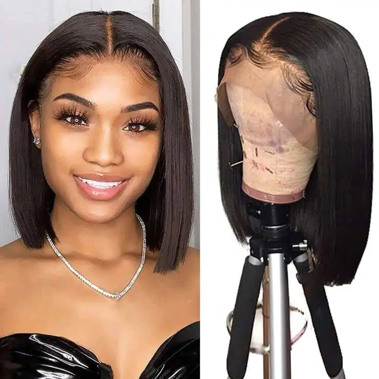 13x4 Pre Plucked Human Hair Bob Wig